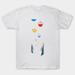 Gondolas in the mist T-Shirt